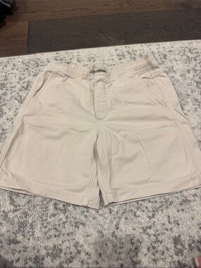 Boys Casual Drawstring Shorts - Light Beige